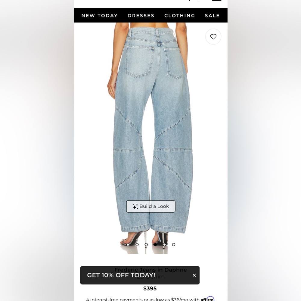 EB Denim Frederic Jeans in Daphne light wash horseshoe pants size 25 - Picture 2 of 6